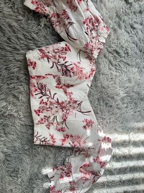 Forever New White top with Pink Floral Print